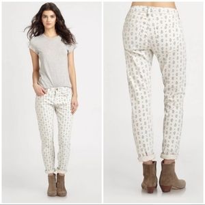 Current/Elliott The Roller Paisley Print Jeans 27